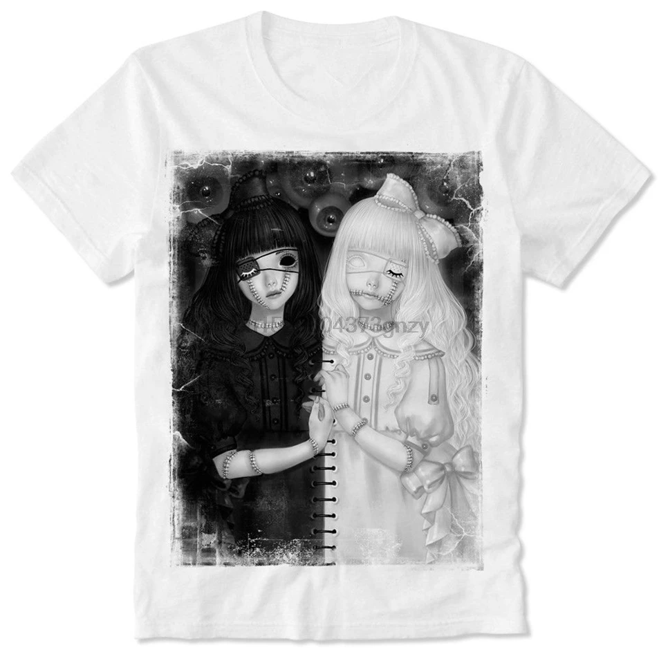 Горячая коробка Футболка кибер Готический Аниме Манга для девочек Satanic Baphomet Anton