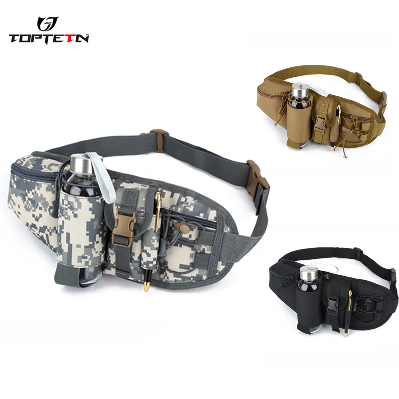 TOPTETN тактический пояс сумка военная техника поясная походная камуфляжная