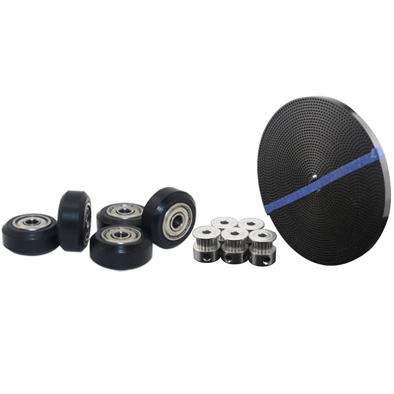 

Ходовой товар, аксессуары для 3D-принтера, 5 шт., зубчатый шкив GT2 20 зубьев, синхронное колесо с отверстием 5 мм и 5 м, ремень синхронизации GT2 с бо...