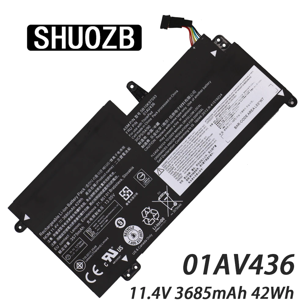SHUOZB 01AV436 11 25 V 3.735Ah 42Wh аккумулятор для ноутбука Lenovo ThinkPad SB10K97593 S2 13 SB10K97594
