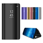 Умный чехол для Xiaomi Mi Note 10 Xiaomi Mi CC9 Pro, зеркальный откидной Чехол с покрытием из искусственной кожи, чехол с подставкой для телефона, Поддержка режима сна с помощью приложения