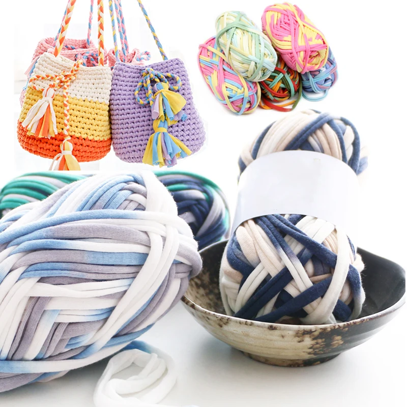 1 шт. цветная плетеная нить мягкая полиэфирная ткань материал ручной вязки для