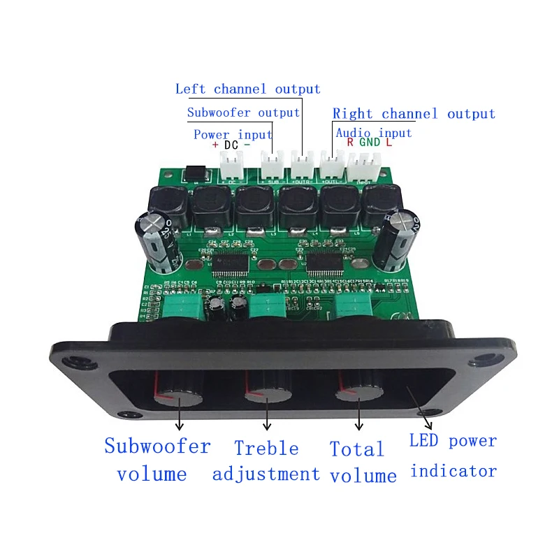 Tenghong 1 шт. TPA3118DD2 Плата усилителя сабвуфера 30Wx2 + 60 Вт HiFi Высокая мощность TPA3118D 2