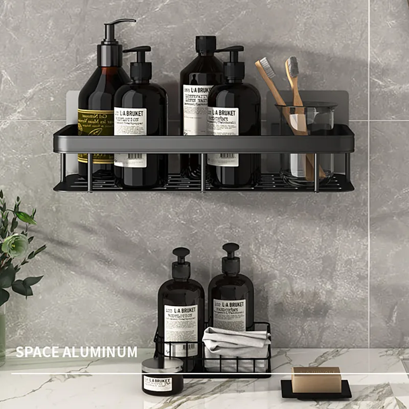 Полки для ванной комнаты настенная угловая полка без сверления стеллаж душа