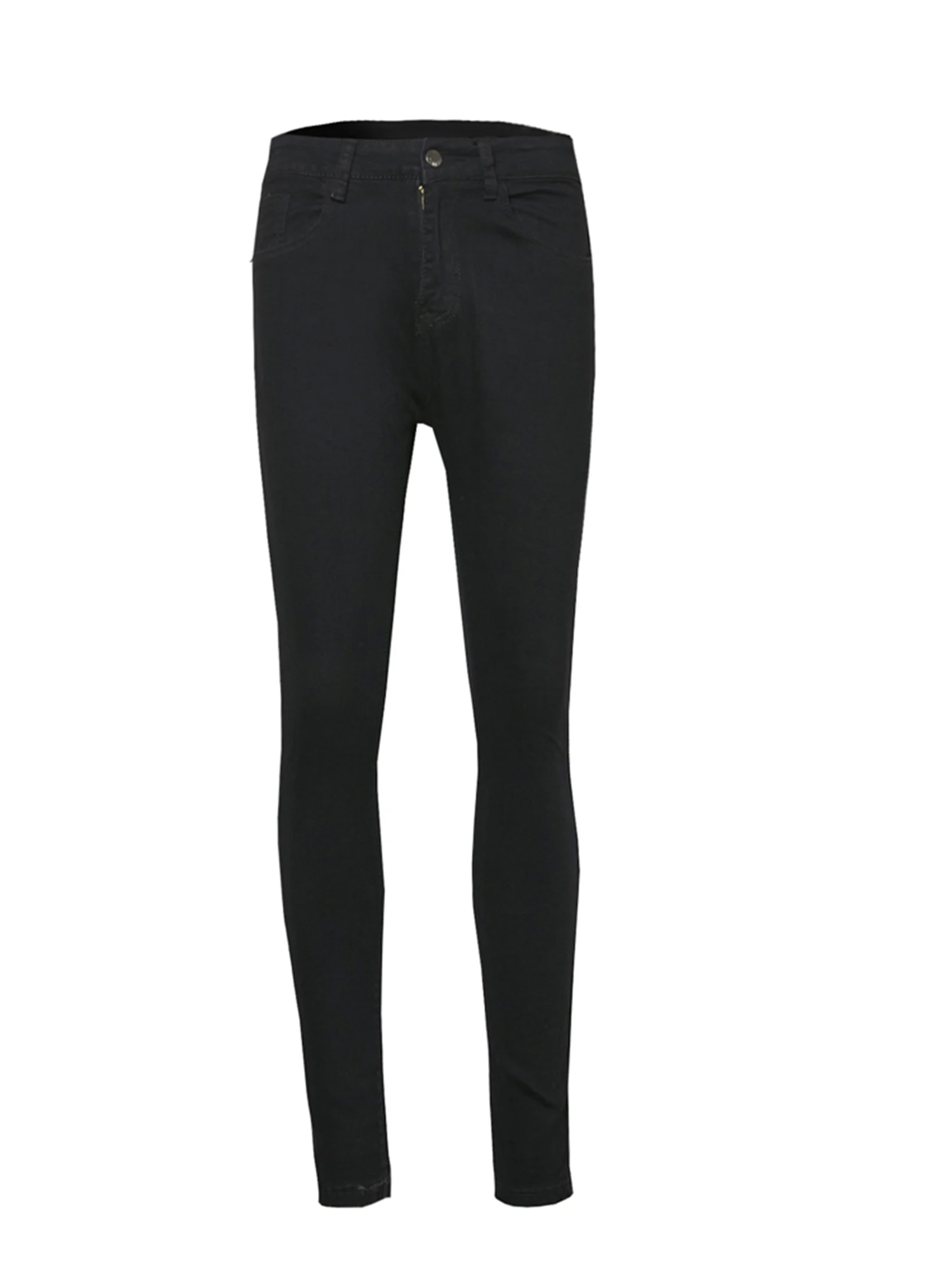 

2021 New Women Korean Stretch Jeans Fashion Solid Color Slim Fit Mid-waist Casual Cropped Denim Trousers Joker