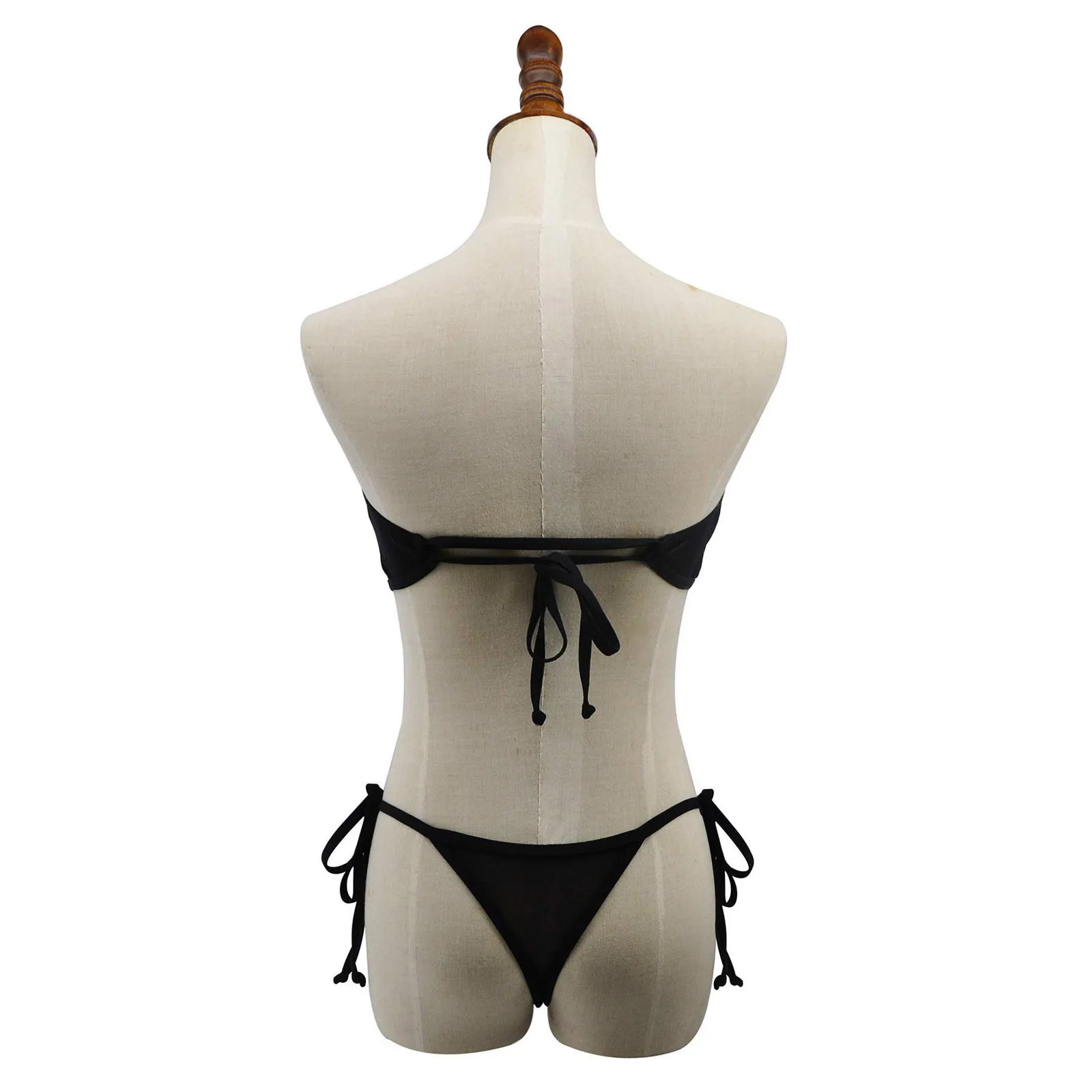 Женский прозрачный сетчатый топ-бандо укороченный Топ без бретелек и трусики с