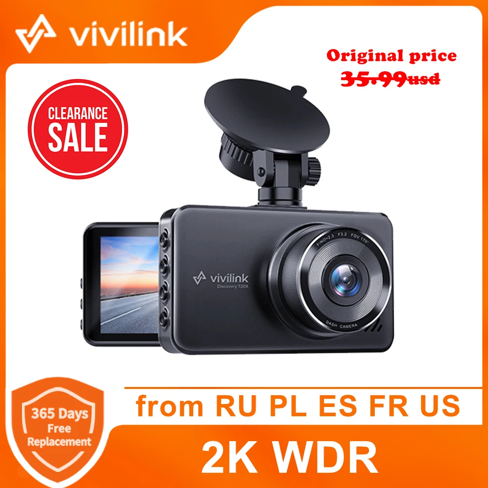 ViviLink T20X Dashcam 2 5 K Dash Cam Видеорегистраторы для автомобилей Мини вождения