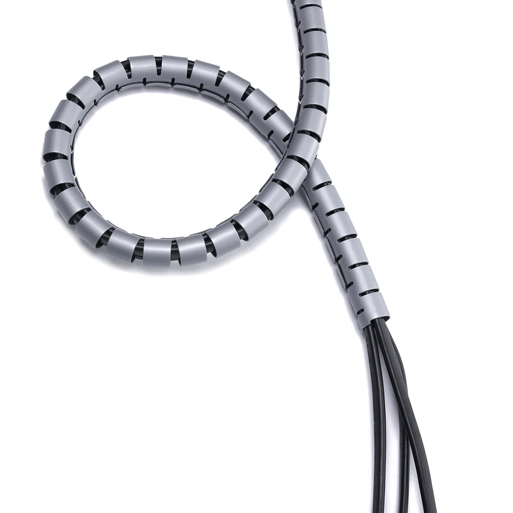 Держатель для кабеля органайзер длиной 1 5 м гибкие спиральные зажимы проводов