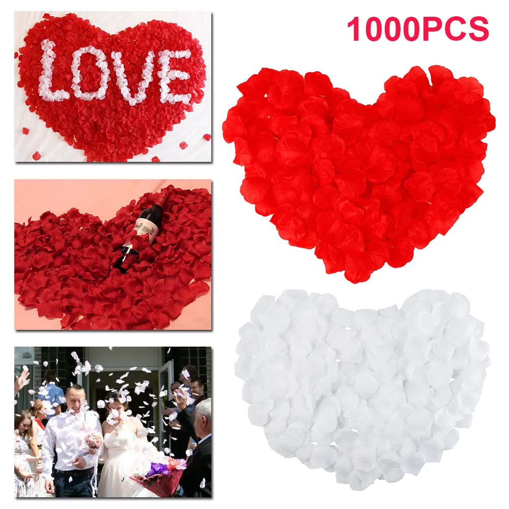 1000 шт./лот 5*5 5 см романтические Шелковые Розовые лепестки для детской