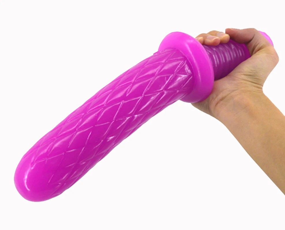 FAAK Long Handle Dildo Lattice Pattern Surface Big Anal Anus Massage Butt Plug Sex Toys for Women Men Masturbator Shop | Красота и