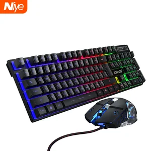 gaming keyboard and mouse wired backlight mechanical feeling keyboard gamer kit silent 3200dpi gaming mouse set for pc laptop free global shipping