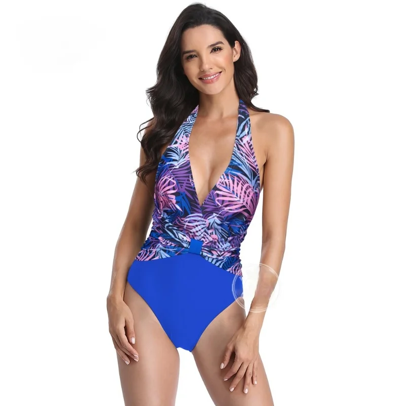 

Printed Sexy Conservative One-piece Swimsuit Women Slim Bikini 2021 New Bathing Suit Women Sexy Monokini Summer Beachwear Trajes
