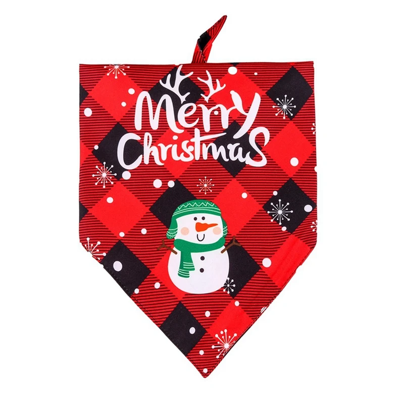

Christmas Dogs Bib Saliva Towel, Pet Collar Scarf For Cat Pets Xmas Decor