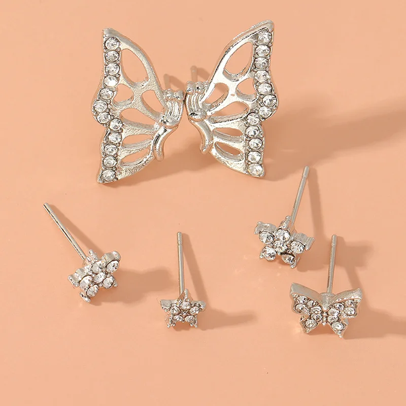 

Luxury Five-pointed Star/butterfly Earring Set Filled Cubic Zirconia Jewelry for Ladies Party Jewelry Anniversary Gifts