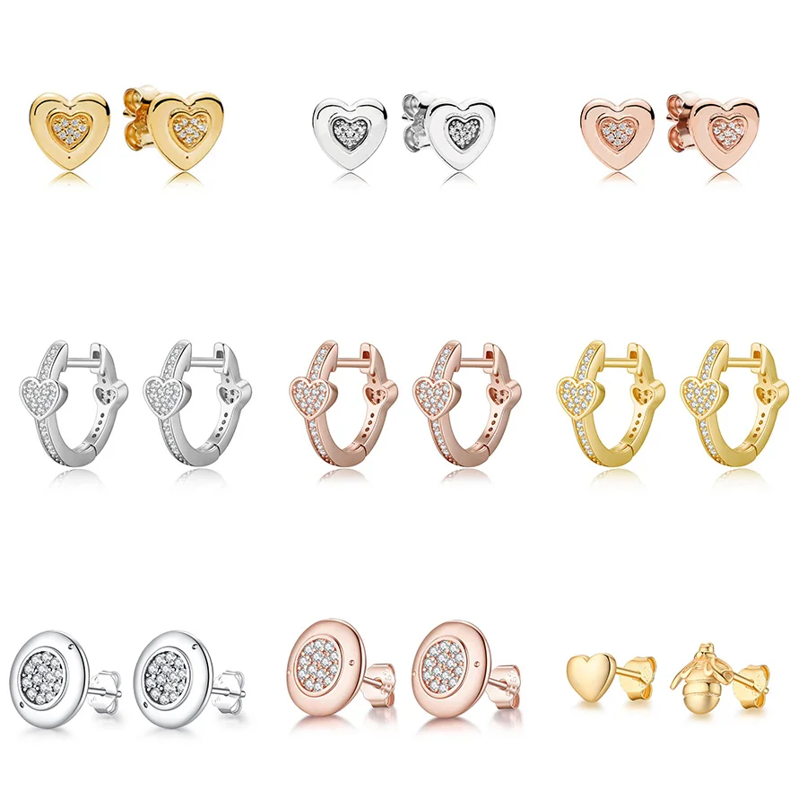 Серьги гвоздики женские из серебра 925 пробы с подвесками|Серьги-гвоздики| |