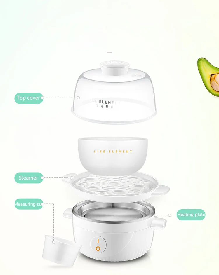 Multifunction Egg Cooker Mini Breakfast Egg Machine Automatic Power Off Anti-dry Egg Boiler Cooker Steamer For Home Kitchen