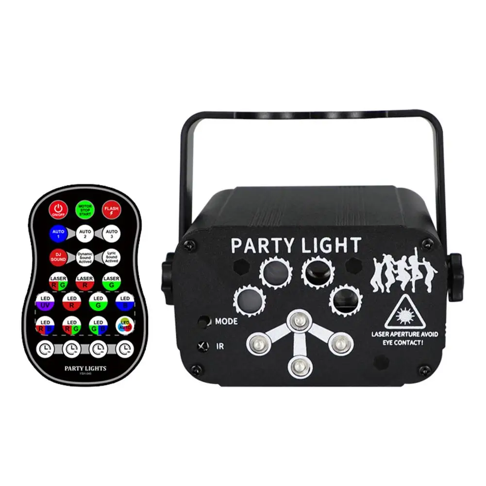 8 отверстие Мини Инфракрасный сценический светильник s RGB Рождественский