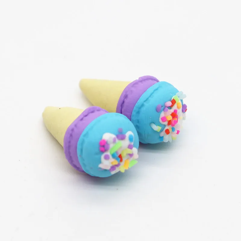 12 шт./лот 15*35 мм Kawaii мягкая глина Радуга мороженое кабошоны ручной работы