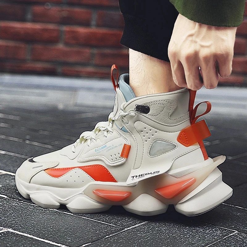 

Кроссовки мужские высокие на шнуровке, Повседневная Базовая обувь, уличная удобная спортивная обувь, разные цвета, зима 2021