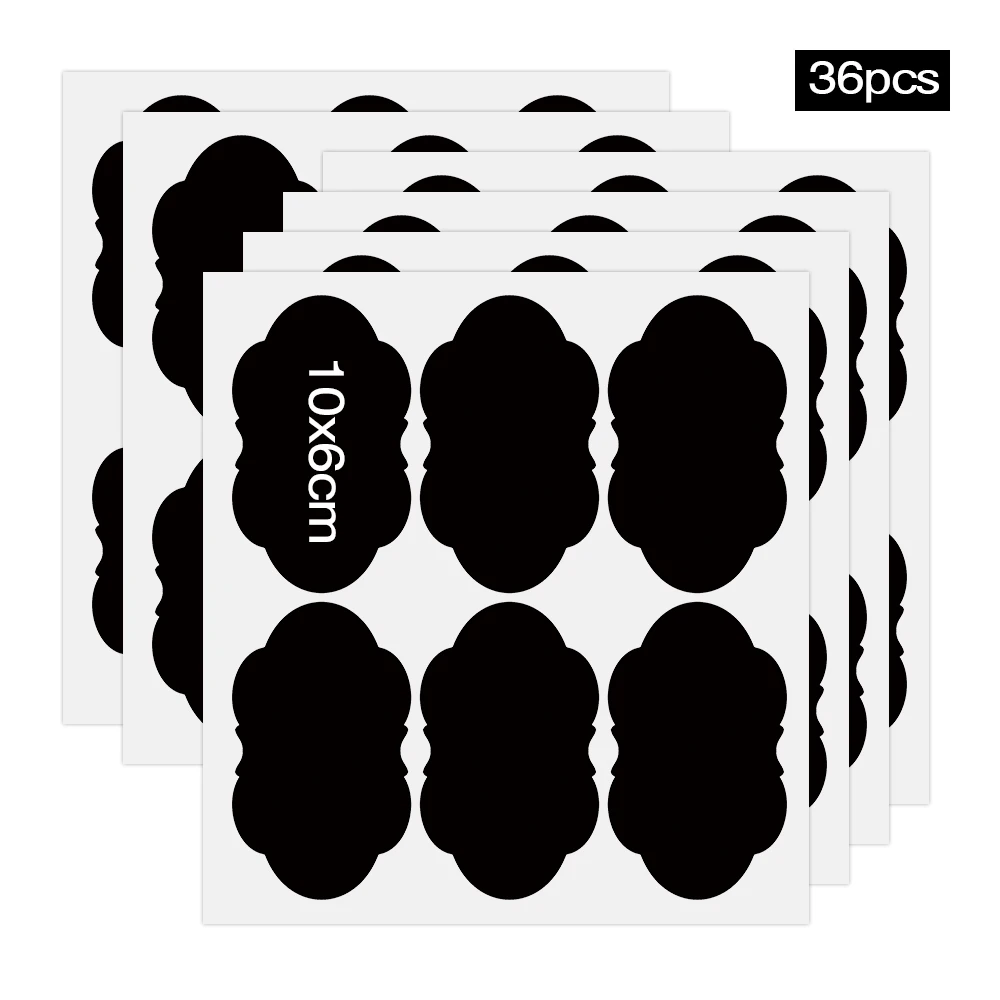 36 шт. кухонные банки наклейки для специй бутылки органайзер джема этикетки