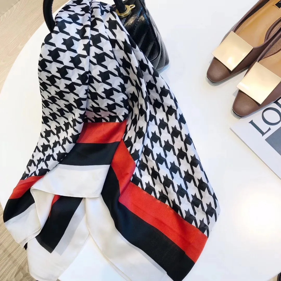 Новинка женский шелковый шарф шали и накидка летний роскошный брендовый