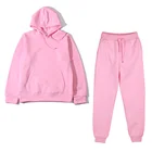 Спортивный костюм из 2 предметов, женский розовый свитшот с капюшоном, женские спортивные костюмы, спортивный костюм, спортивный костюм для женщин, Свитшот