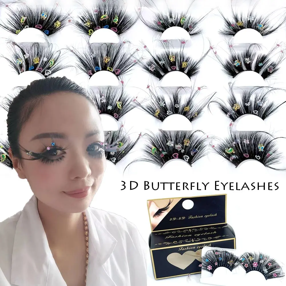 

NEW Fluffy Wispy 3D Butterfly Star Handmade Faux Mink Hair False Eyelashes 70mm Lashes Dramatic