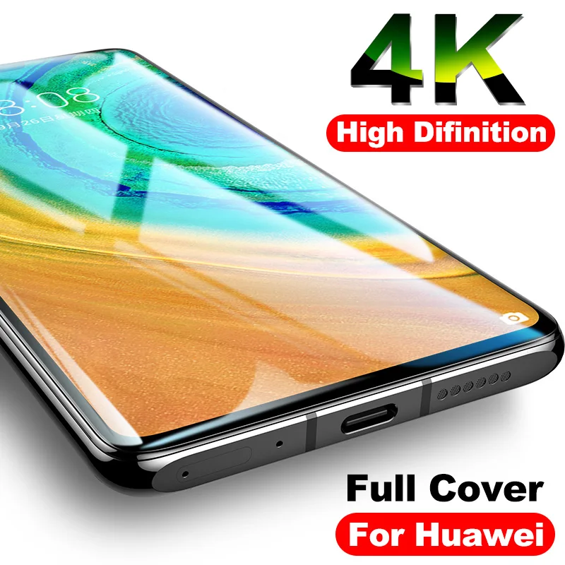 4K полное покрытие закаленное стекло для Huawei P30 P20 Pro lite защита экрана на Nova 3E