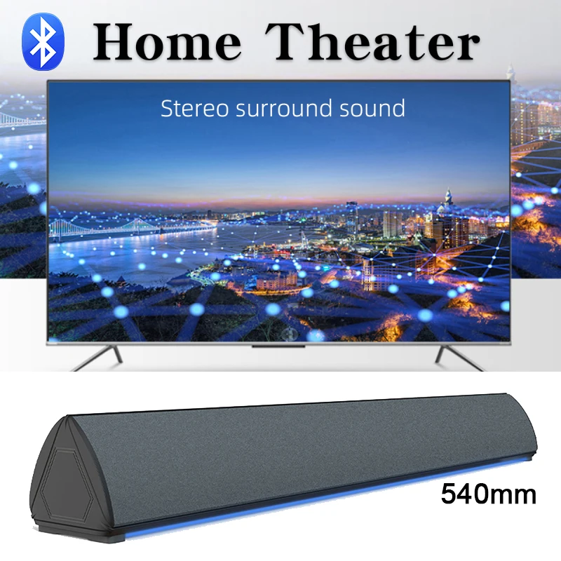 

BS-15 Home Theater Bluetooth-compatible Soundbars Speaker Wireless TV Sound Bar USB Home Audio 3D Subwoofer Surround SoundBar