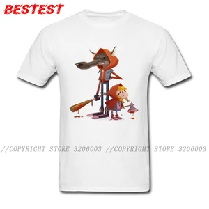 Мужская футболка с принтом Bad Wolf, Красная футболка с капюшоном для верховой езды, уникальный дизайн, мужские топы с рисунками из мультфильмов, белые футболки для фитнеса, одежда на заказ