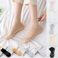 sock slippers women leaves lace invisible socks thin ladies lace boat socks hollow non slip shallow socks