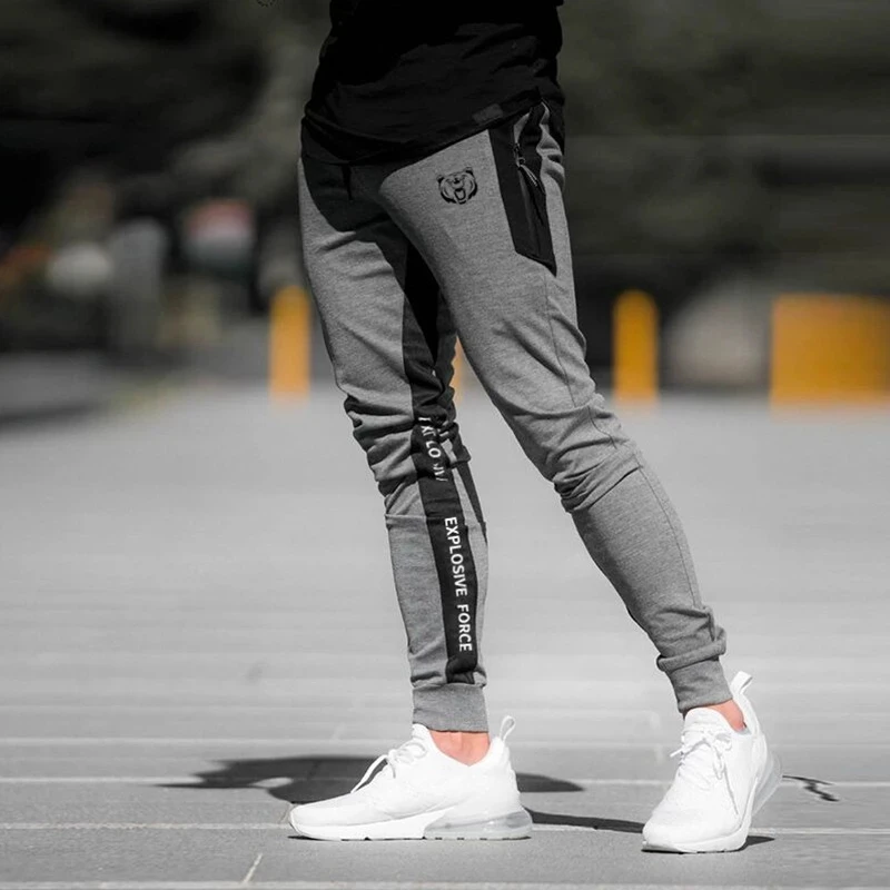 

Mens Joggers Casual Pants Fashion Male Sportswear Tracksuit Bottoms Elastic Sweatpants Trousers Black Gyms Joggers Track Pants