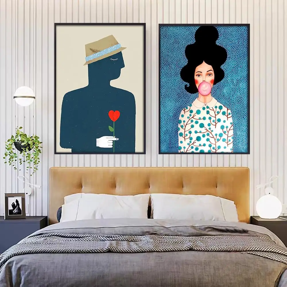 

Wall Art Picture Canvas Painting Women Poster Portrait Hulya Ozdemir Wall Art Picture Posters Prints For Living Room Decorations