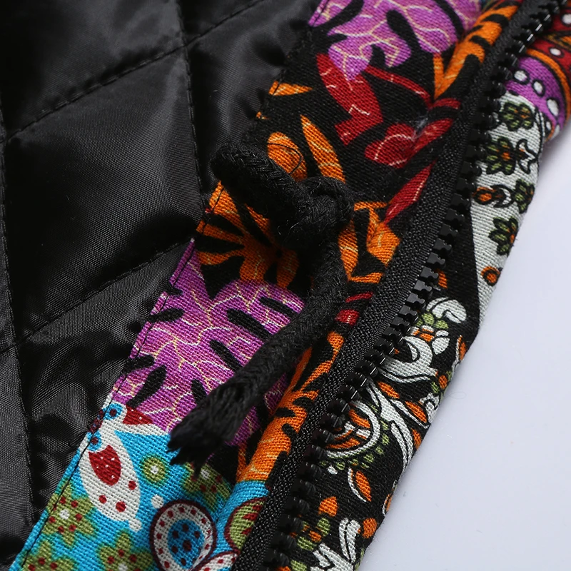 

Vintage Outwear Printing Warm Pocket Hooded Coat Men Winter Jacket Faux Fur Long Coat