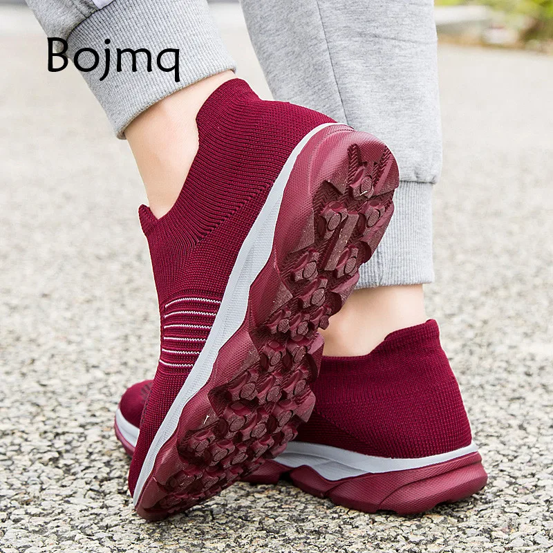Bojmq Women's Sneakers Tenis Feminino 2020 New Women Tennis Shoe Unisex Light Jogging Sport Men Shoes Father Mother Gift Shoes