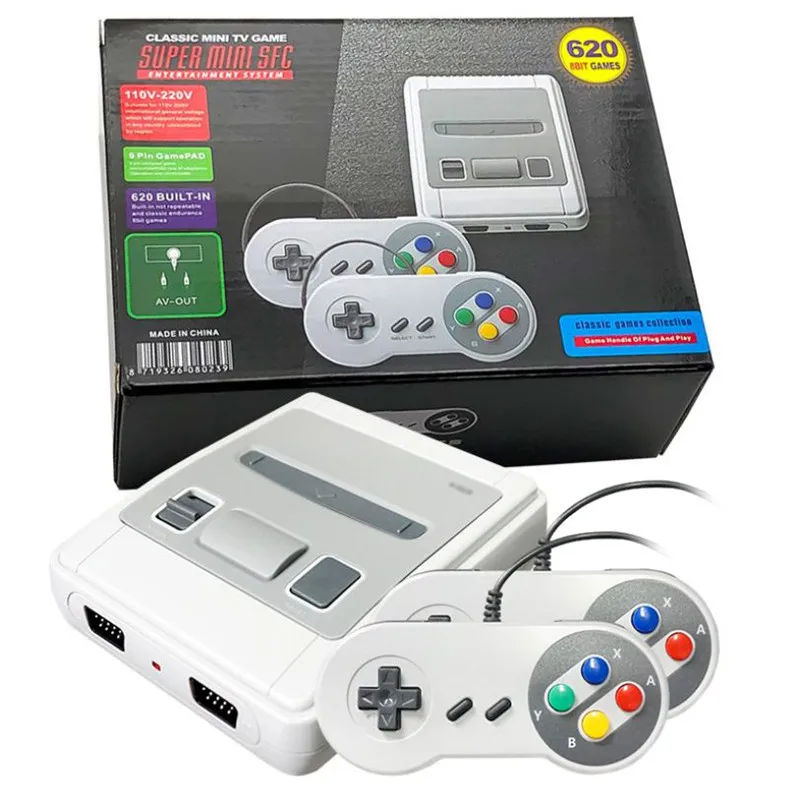 

Coolbaby Mini Retro Video Game Console For SNES Home Game Player AV Output Built in 620 Game with wired Gamepad For Children