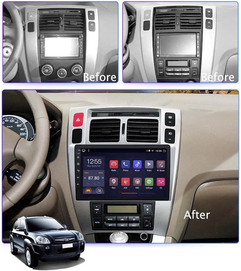 2G ram 32G rom 10 1 дюймов Android 8 gps навигация для 2006 2013 hyundai Tucson автомобильный