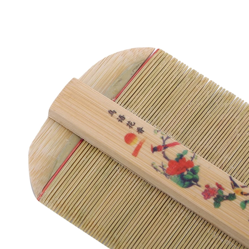 

Chinese Traditional Bamboo Lice Comb Handmade Dense Comb Rose Remove Itching Scraping Head Flea Cootie Combs