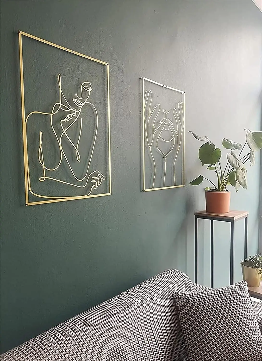 Декоративное украшение для стен из металла с изображением женщин дома гостиной