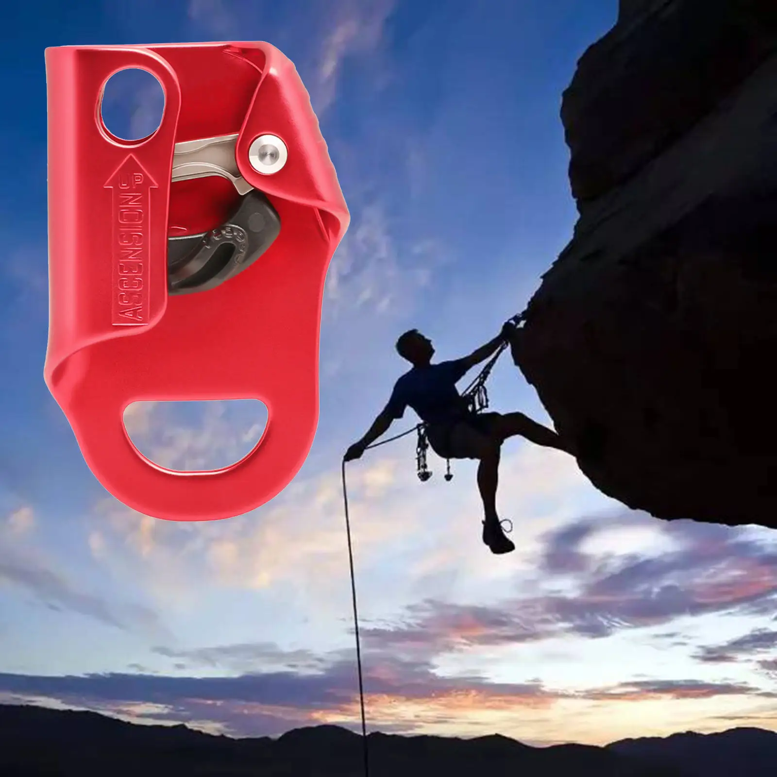 

Climbing Hand Ascender Pulley Gear Rope Aviation Aluminum for Caving Roofing