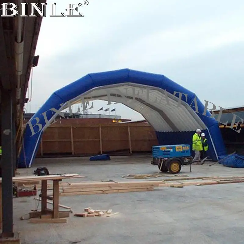 

New product temporary tunnel structure inflatable workshop shelters tent for sale large dome stage cover
