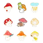 Эмалированная булавка в виде мультяшной лягушки, гитары, под заказ, лес, животное, ежик, кошка, гриб, голова, мешочек для брошек, булавка, значок, растение, ювелирные изделия, подарки