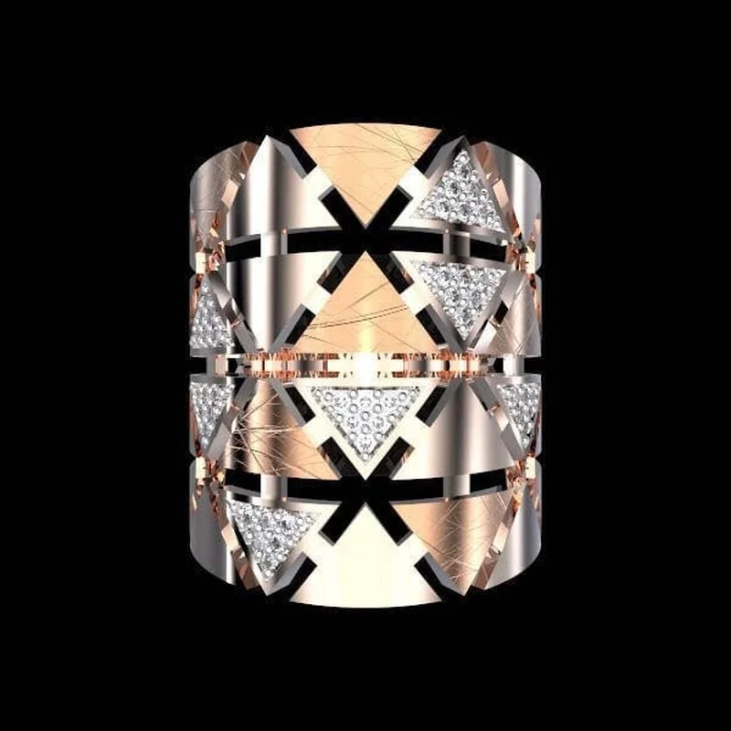 

2023 Trend Vintage Bohemian Geometric Figure Two-Tone Women's Rings Bijouterie Female Wedding Accessories Jewelry Female Ring