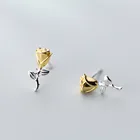 Женские Изысканный серебристый цвет милый розовый цветок красивые серьги-гвоздики темперамент милый цветок серьги ювелирные изделия любовника подарки