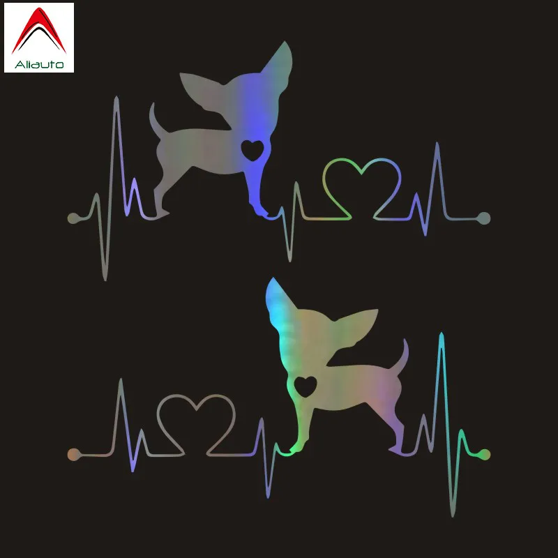 

Aliauto Personality Fashion Car Stickers Lovely Chihuahua Dog Decoration 3D Reflective Decal Automobile Styling,11cm*6cm