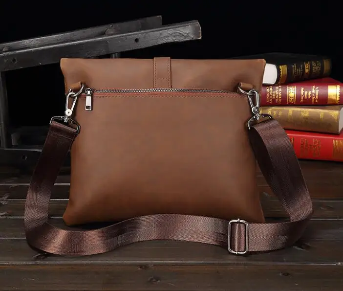 Мужская сумка через плечо из мягкой кожи в стиле ретро |