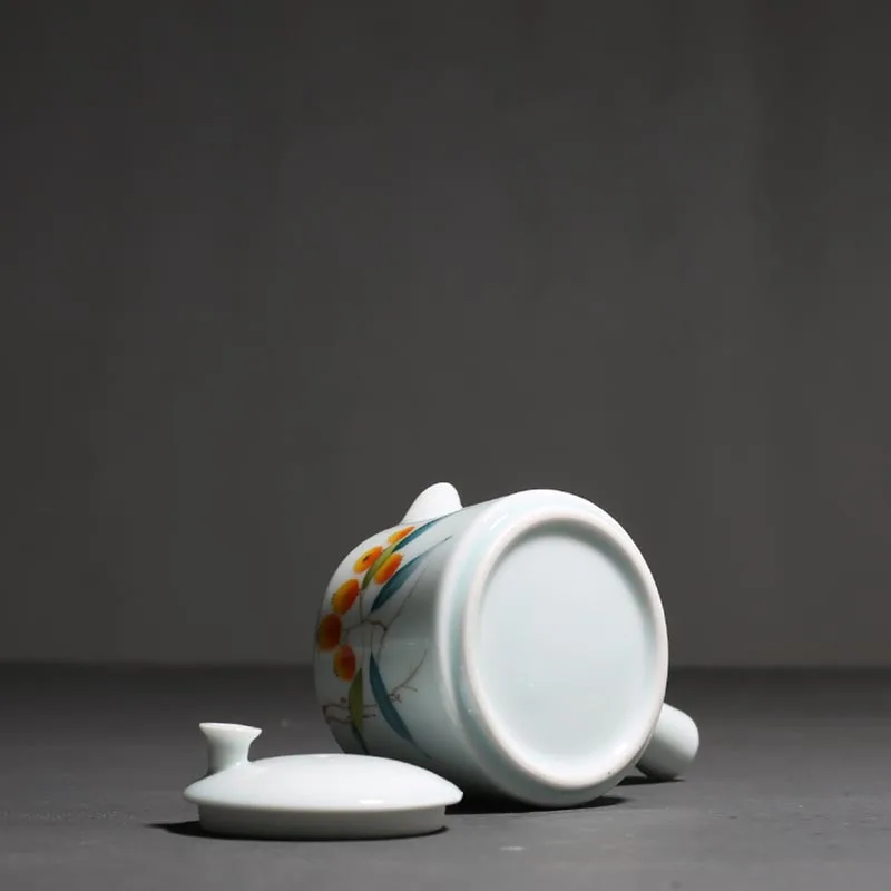 Маленький керамический чайник ручной росписи 160 мл | Дом и сад