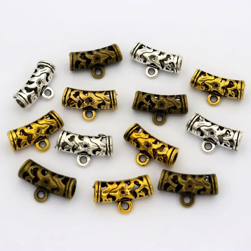 20pcs Mixed Tibetan Silver Gold Bronze Big Hole Metal Connector For Jewelry Making Diy Bracelet Necklace Accesories Wholesale | Украшения и