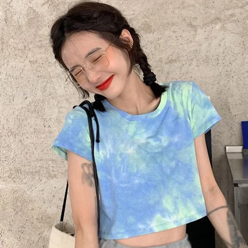 

Модная футболка с принтом в виде рубашки для женщин «вареный» Футболки с коротким рукавом футболки с короткими рукавами и круглым вырезом п...