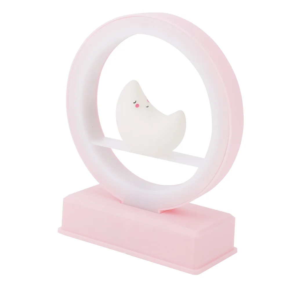 Новый музыкальный ночник милый дизайн Луна светодиодный светильник детские